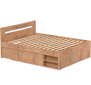 REA LARISA UP 160 dub lancelot, manželská posteľ 160x200 cm s úložným priestorom