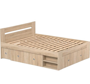 REA LARISA UP 160 dub bardolino, manželská posteľ 160x200 cm s úložným priestorom