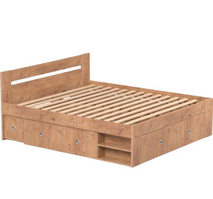 REA LARISA UP 180 dub lancelot, manželská posteľ 180x200 cm s úložným priestorom