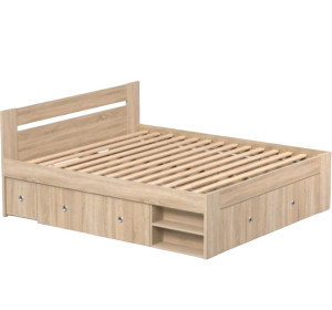 REA LARISA UP 180 dub bardolino, manželská posteľ 180x200 cm s úložným priestorom