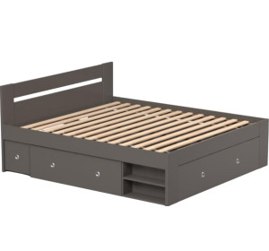 REA LARISA UP 180 šedý grafit, manželská posteľ 180x200 cm s úložným priestorom