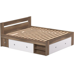 REA LARISA UP 180 orech rockpille + farebné čielko, manželská posteľ 180x200 cm s úložným priestorom