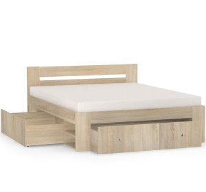 REA LARISA UP 160 dub bardolino, manželská posteľ 160x200 cm s úložným priestorom