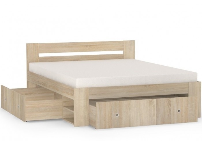 REA LARISA UP 160 dub bardolino, manželská posteľ 160x200 cm s úložným priestorom