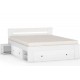 REA LARISA UP 160 biela + farebné čielko, manželská posteľ 160x200 cm s úložným priestorom