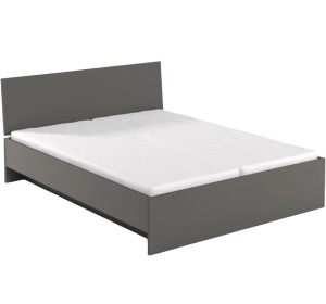 REA OXANA šedý grafit, manželská posteľ 180x200 s úložným priestorom