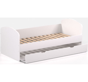 REA ABRA biela, detská posteľ s prístelkou 90x200 cm