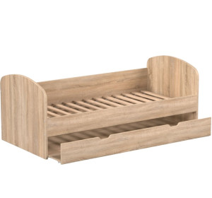 REA ABRA dub bardolino, detská posteľ s prístelkou 90x200 cm