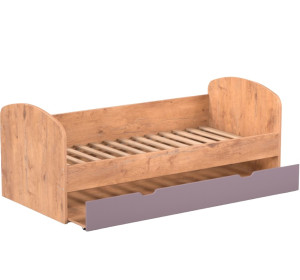 REA ABRA dub lancelot + farebné čelo, detská posteľ s prístelkou 90x200 cm