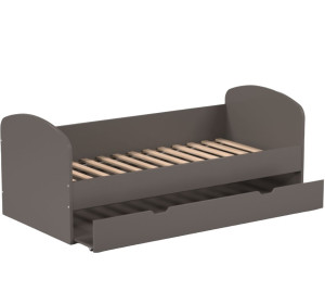 REA ABRA šedý grafit, detská posteľ s prístelkou 90x200 cm