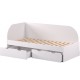 REA GARY 90L biela, jednolôžková posteľ 90x200 cm s úložným priestorom ľavá