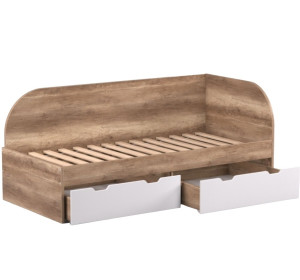 REA GARY 90P dub canyon, jednolôžková posteľ 90x200 cm s úložným priestorom pravá