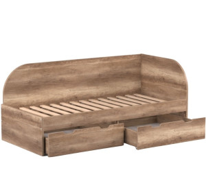 REA GARY 90P dub canyon, jednolôžková posteľ 90x200 cm s úložným priestorom pravá