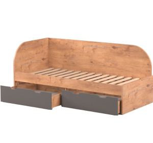 REA GARY 90L dub lancelot, jednolôžková posteľ 90x200 cm s úložným priestorom ľavá