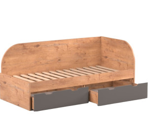 REA GARY 90P dub lancelot, jednolôžková posteľ 90x200 cm s úložným priestorom pravá