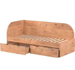 REA GARY 90L dub lancelot, jednolôžková posteľ 90x200 cm s úložným priestorom ľavá