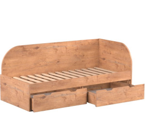 REA GARY 90P dub lancelot, jednolôžková posteľ 90x200 cm s úložným priestorom pravá