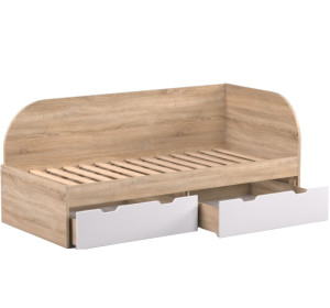 REA GARY 90P dub bardolino - pravá, jednolôžková posteľ 90x200 cm s úložným priestorom