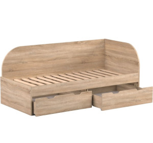 REA GARY 90P dub bardolino - pravá, jednolôžková posteľ 90x200 cm s úložným priestorom