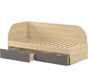 REA GARY 90L dub vicenza, jednolôžková posteľ 90x200 cm s úložným priestorom, ľavá