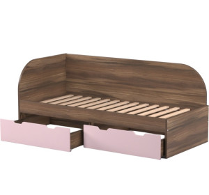 REA GARY 90L orech rockpille, jednolôžková posteľ 90x200 cm s úložným priestorom ľavá