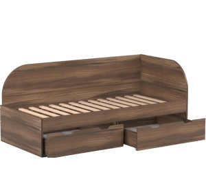 REA GARY 90P orech rockpille, jednolôžková posteľ 90x200 cm s úložným priestorom pravá