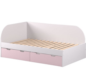 REA GARY 120L biela, študentská posteľ 120x200 cm s úložným priestorom ľavá