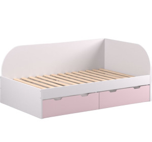 REA GARY 120P biela, študentská posteľ 120x200 cm s úložným priestorom pravá