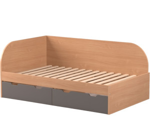 REA GARY 120L buk, študentská posteľ 120x200 cm s úložným priestorom ľavá