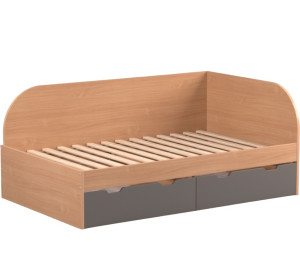 REA GARY 120P buk, študentská posteľ 120x200 cm s úložným priestorom pravá