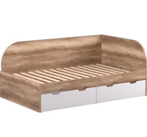 REA GARY 120P dub canyon, študentská posteľ 120x200 cm s úložným priestorom pravá