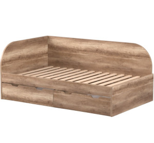 REA GARY 120L dub canyon, študentská posteľ 120x200 cm s úložným priestorom ľavá