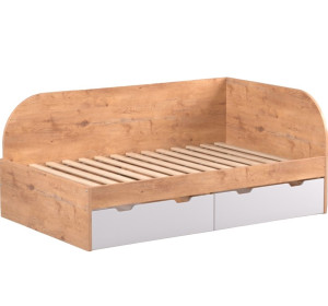 REA GARY 120P dub lancelot, študentská posteľ 120x200 cm s úložným priestorom pravá