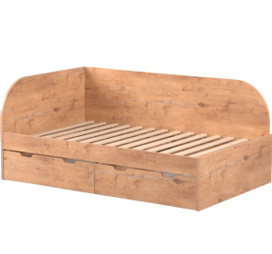 REA GARY 120L dub lancelot, študentská posteľ 120x200 cm s úložným priestorom ľavá