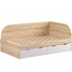 REA GARY 120P dub bardolino, študentská posteľ 120x200 cm s úložným priestorom pravá
