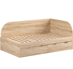 REA GARY 120P dub bardolino, študentská posteľ 120x200 cm s úložným priestorom pravá