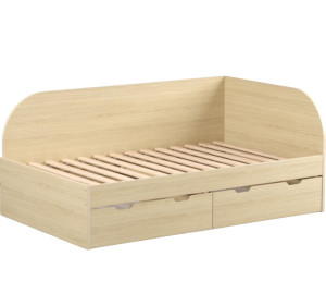 REA GARY 120P dub vicenza, študentská posteľ 120x200 cm s úložným priestorom pravá