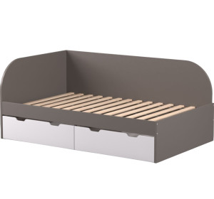 REA GARY 120L šedý grafit, študentská posteľ 120x200 cm s úložným priestorom ľavá