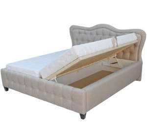 AURORA čalúnená manželská posteľ 180x200 cm s úložným priestorom