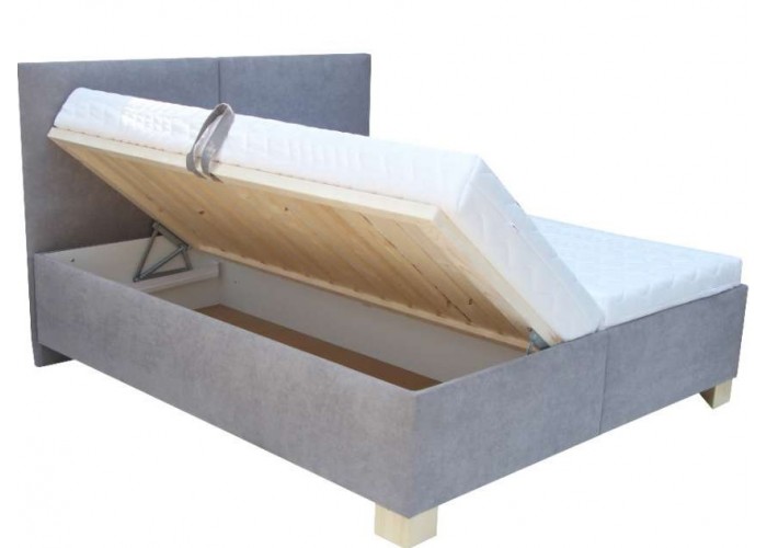 MILTON manželská čalúnená posteľ 160x200 cm s úložným priestorom