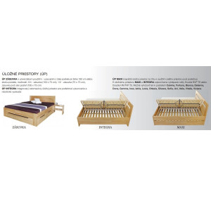 CARLA manželská posteľ z masívu 160x200 cm