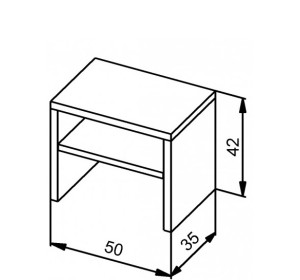 TNS 1 bukový nočný stolík