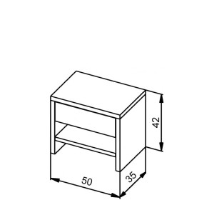 TNS 2 bukový nočný stolík