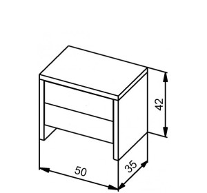TNS 4 bukový nočný stolík