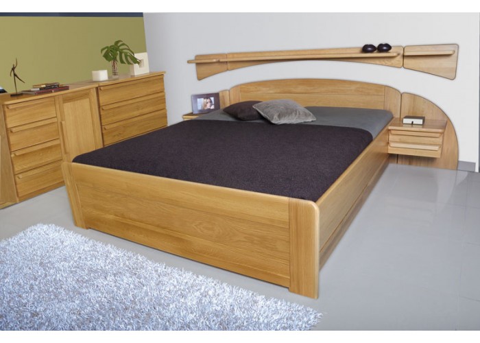 PETRA masívna posteľ 180x200 cm s rovným čelom pri nohách