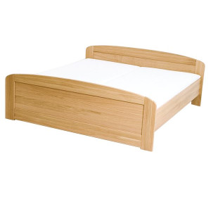 PETRA masívna posteľ 160x200 cm s oblým čelom pri nohách