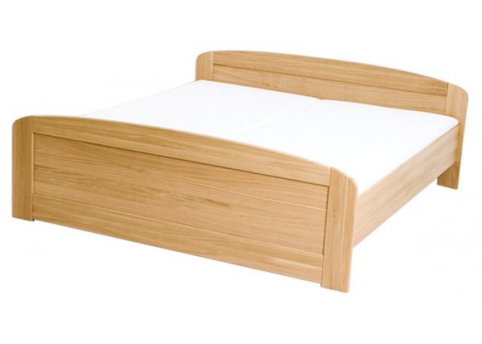 PETRA masívna posteľ 160x200 cm s oblým čelom pri nohách