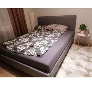 ACOMA sivá, manželská posteľ s roštom, 160x200 cm ACOMA sivá, manželská posteľ s roštom, 160x200 cm