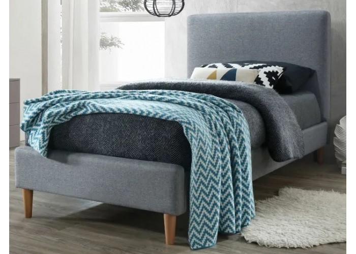 ACOMA sivá, posteľ s roštom 90x200 cm