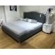 ASPEN sivá, čalúnená posteľ s roštom 140x200 cm
